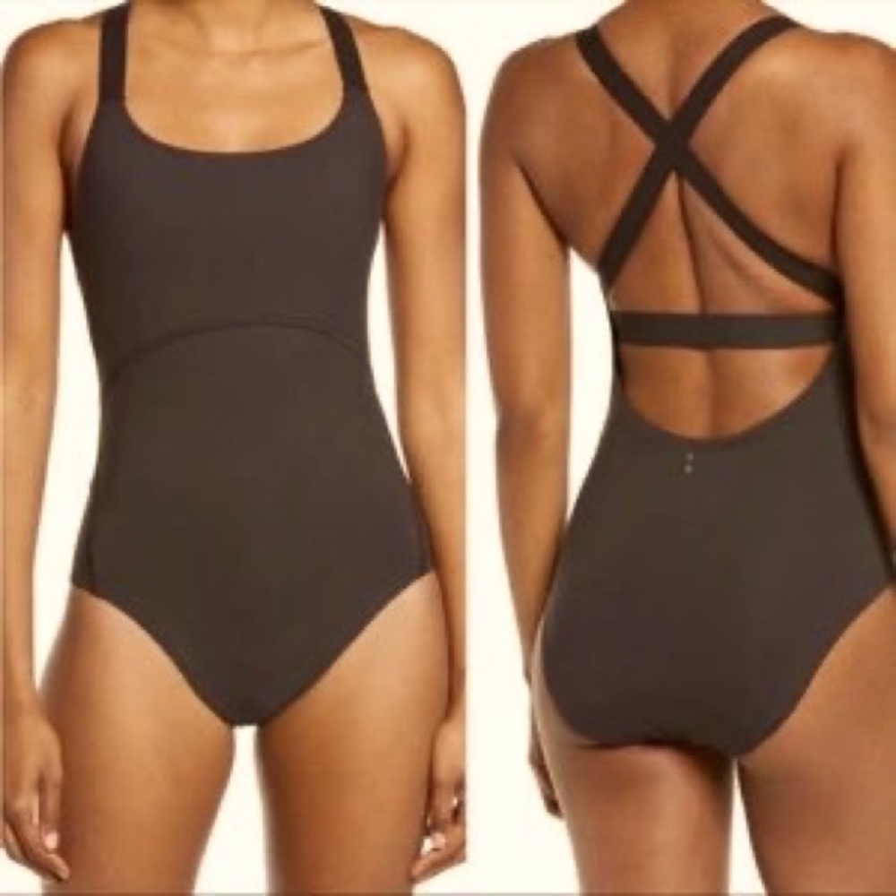 Thinx Period One Piece Black Body Suit Leotard